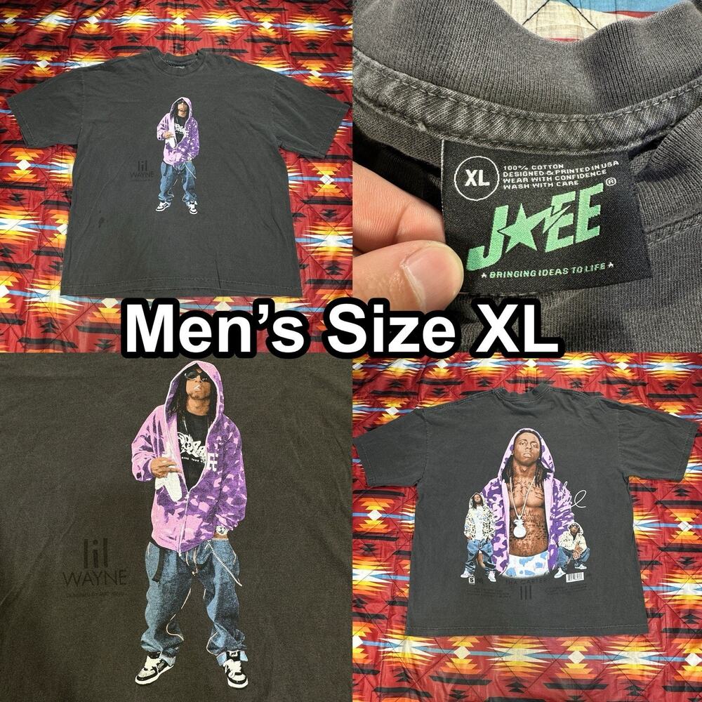 Lil Wayne X Jaee Editz Gray T-Shirt Men’s Size XL The Carter III 3